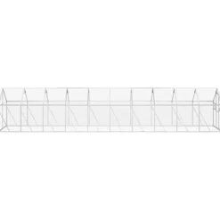 VIDAXL - Volière argenté 1,79x10x1,85 m aluminium