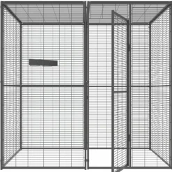 Volière de jardin pour perroquets de 2m² à toit maille