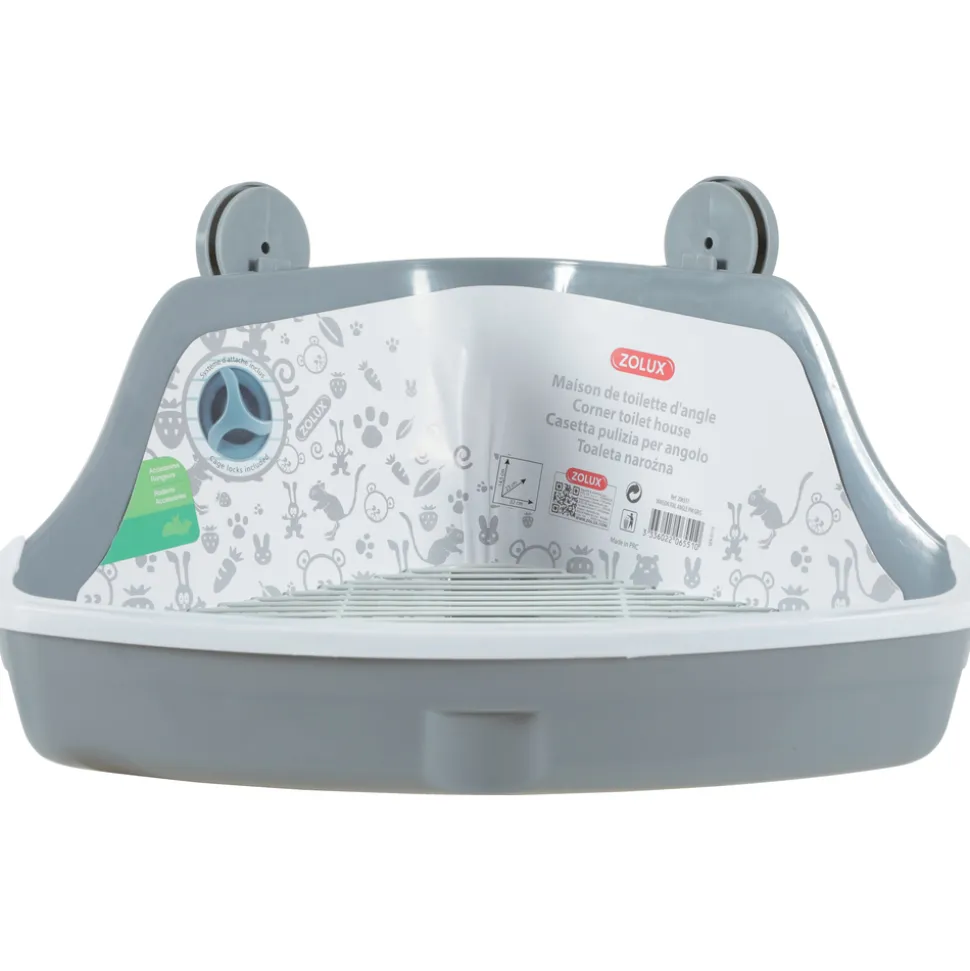 ZOLUX - Maison de toilette d'angle PM Gris pour rongeur