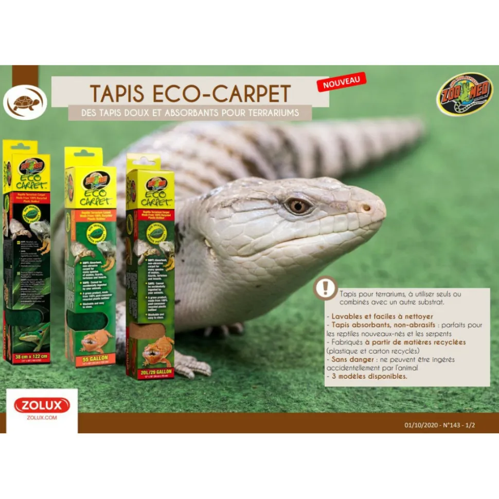 ZOLUX - Tapis pour terrarium 33 x 122 cm 100 % produit recyclées