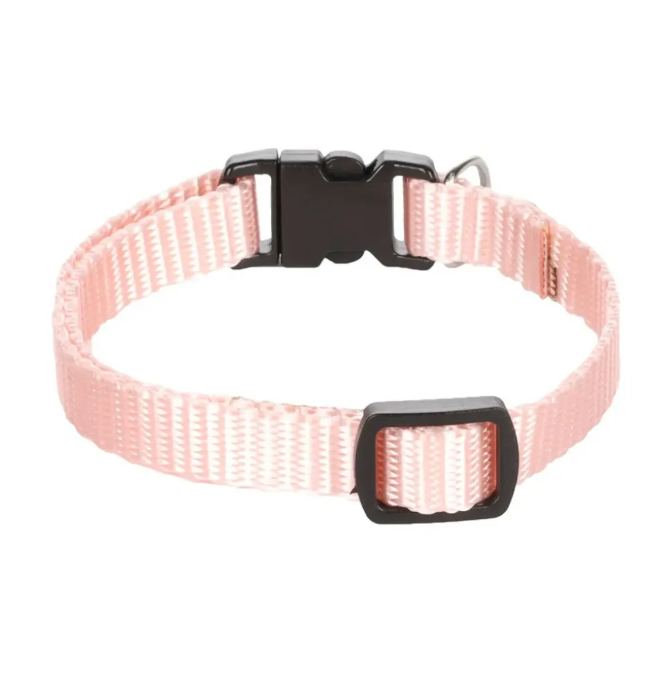 ANIMALLPARADISE - Collier réglable de 19 à 30 cm rose clair avec clochette pour chat