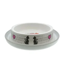 ANIMALLPARADISE - Ecuelle blanche cats in love 210 ml pour chat