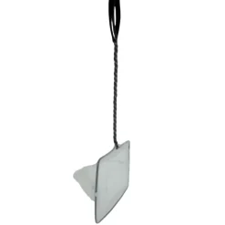 ANIMALLPARADISE - Epuisette filet blanc, maille fine, 15 cm x 13 x 40 cm, aquarium