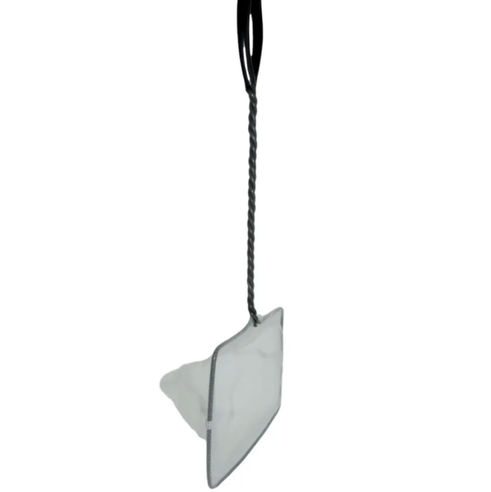 ANIMALLPARADISE - Epuisette filet blanc, maille fine, 15 cm x 13 x 40 cm, aquarium