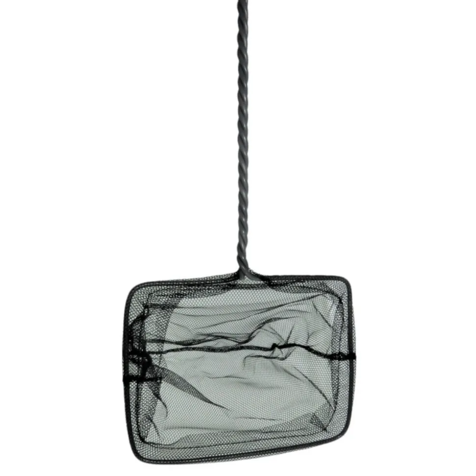 ANIMALLPARADISE - Epuisette filet noir, maille moyenne, 15 cm x 13 x 40 cm, aquarium