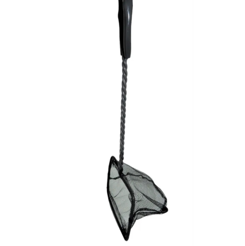 ANIMALLPARADISE - Epuisette filet noir, maille moyenne, 10 cm x 8.5 x 32 cm, aquarium