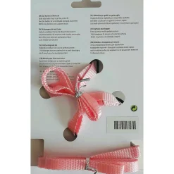 ANIMALLPARADISE - Harnais et laisse de 1,10 mètre rose clair pour chat