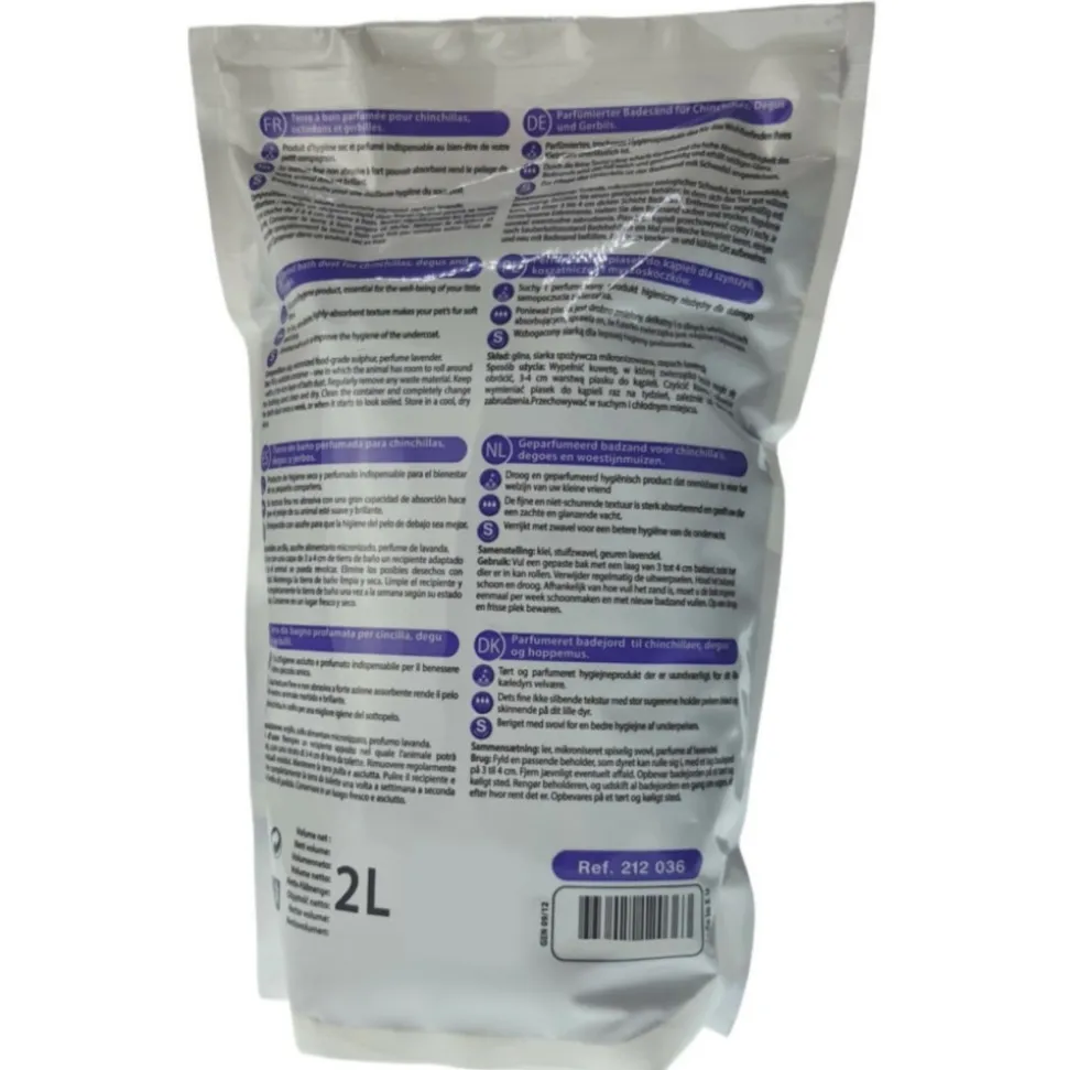 ANIMALLPARADISE - Terre de bain lavande pour chinchilla 1.7 kg