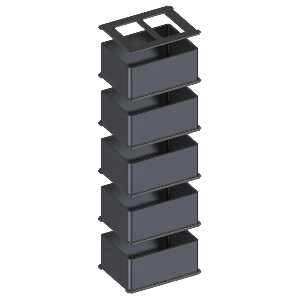 AQUATLANTIS - Kit 5 gobelets modulaires pour Mini Biobox - taille M