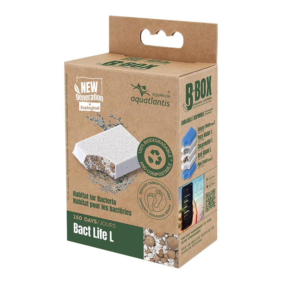 AQUATLANTIS - Masse de filtration pour aquarium B-Box Bact Life, taille L