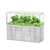 AQUATLANTIS - Meuble avec aquarium Sublime en bois chêne blanc - 198,5x68,8x83 cm