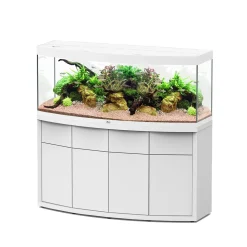 AQUATLANTIS - Meuble avec aquarium Sublime Horizon en bois blanc - 150,2x53,7x83 cm