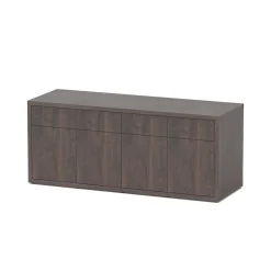 AQUATLANTIS - Meuble d'aquarium 4 portes Sublime Chêne Sauvage Brun L200xP70xH83cm