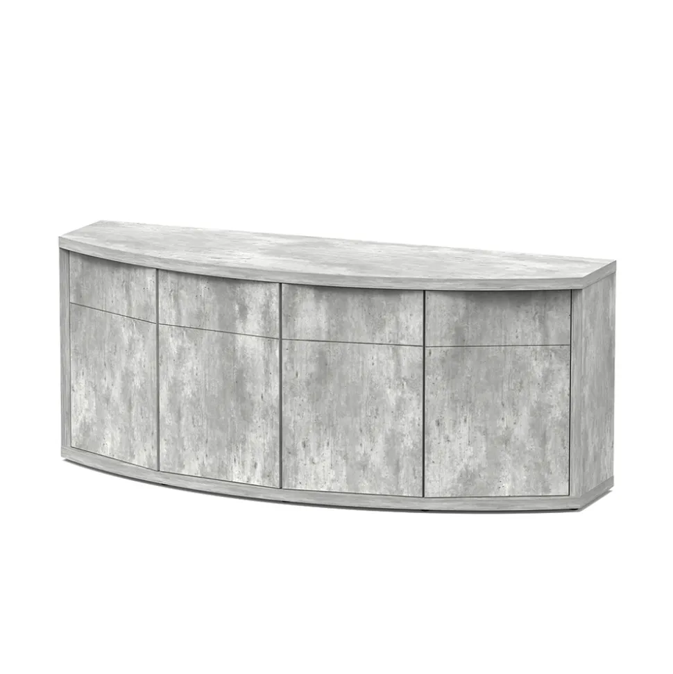 AQUATLANTIS - Meuble d'aquarium 4 portes Sublime Horizon Béton L200,5xP65,10xH83cm