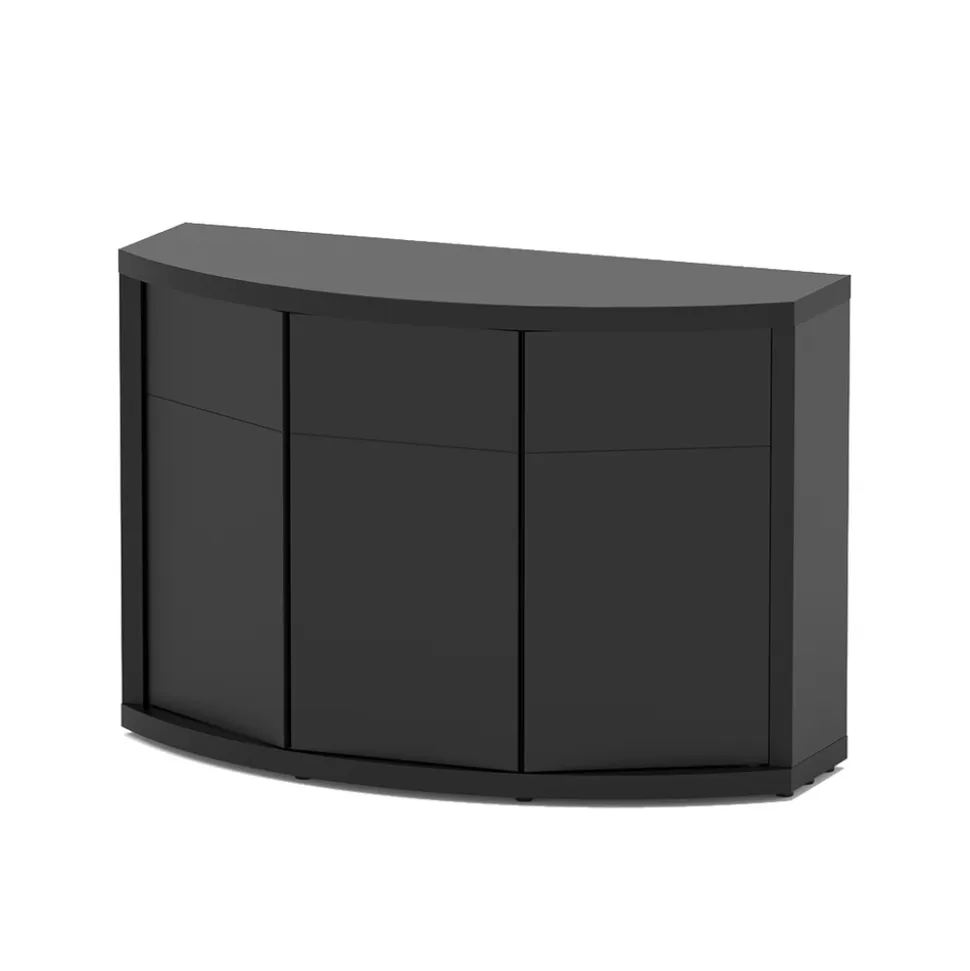 AQUATLANTIS - Meuble d'aquarium 3 portes Sublime Horizon Noir L.120,5xP.49xH.83cm