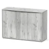 AQUATLANTIS - Meuble pour aquarium Splendid 2 portes Chêne Blanc L.120xP.40xH.83cm