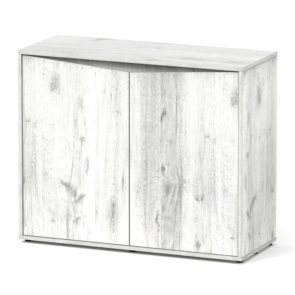 AQUATLANTIS - Meuble pour aquarium Splendid 2 portes Chêne Blanc L.100xP.40xH.83cm