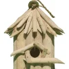 ARTXLIGHT - Nichoir carré en bois d'albésia à suspendre 20 x 17 x 24 cm