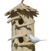 ARTXLIGHT - Nichoir hôtel en bois d'albésia à suspendre 26 x 36 cm
