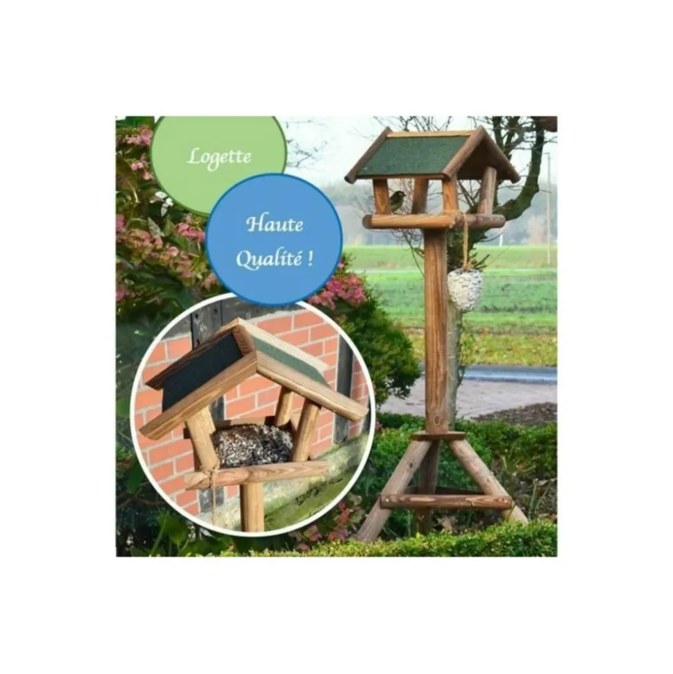 BB LOISIR - Mangeoire oiseaux exterieur pour oiseaux sauvage modele logette-314
