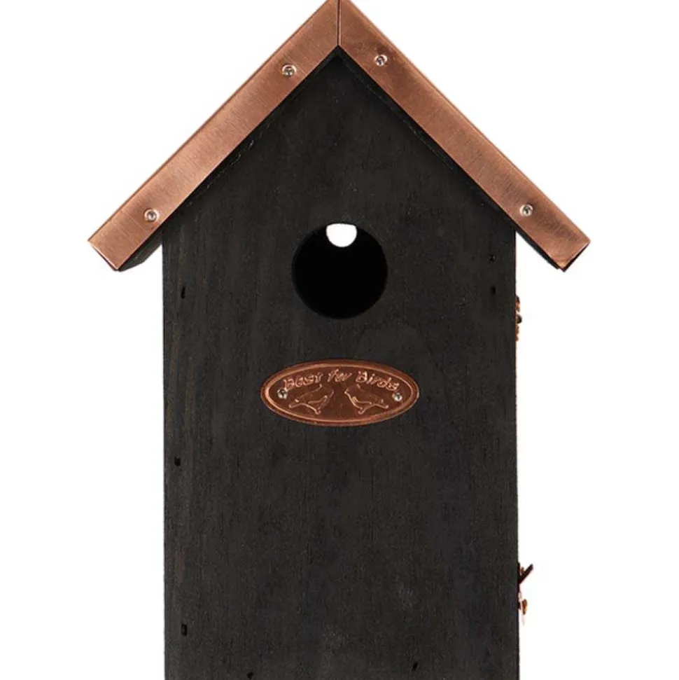 BEST FOR BIRDS - Nichoir à oiseaux en pin et cuivre troglodyte