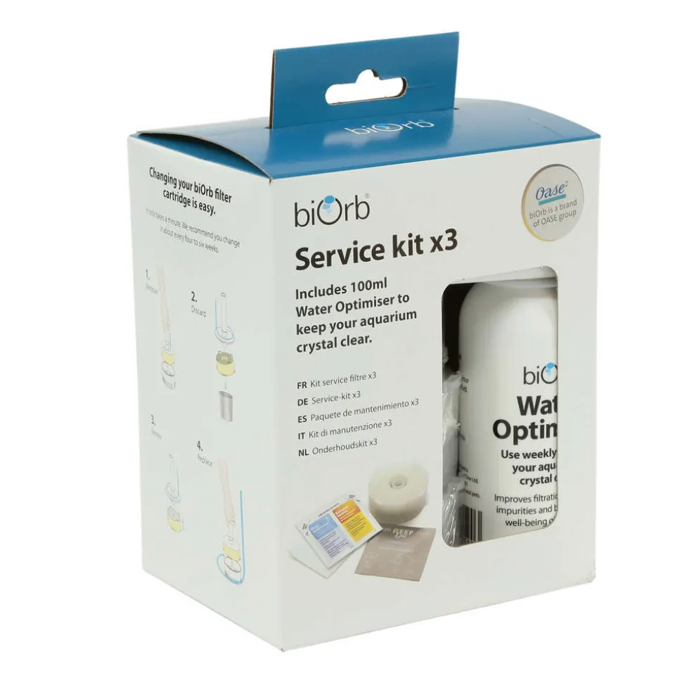 BIORB - Pack optimisateur et 3 kits d'entretien biOrb pour aquarium
