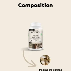 BIOVETOL - Poudre alt'vers grand chat bio 100g