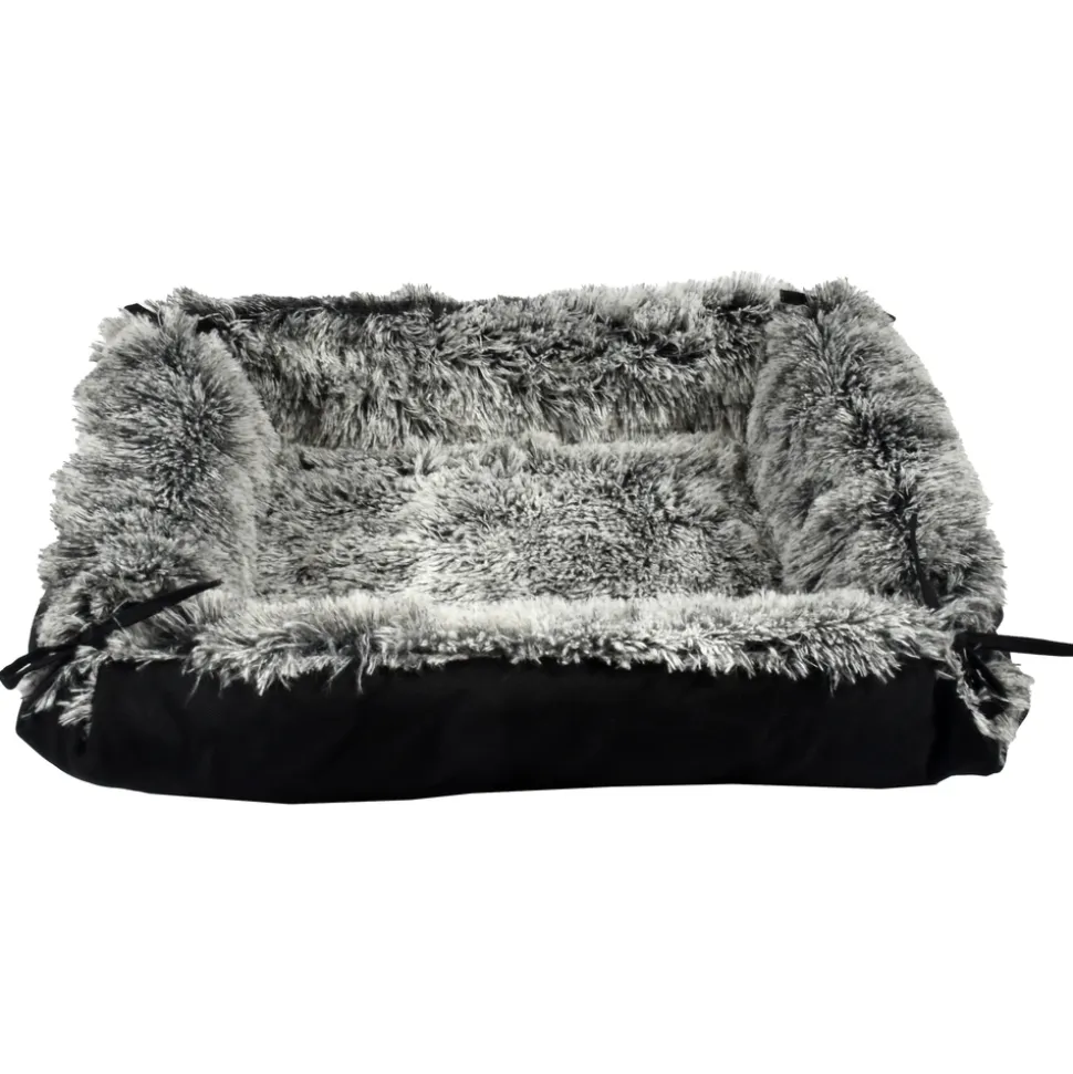BOBBY - Matelas Multirelax ''Poilu''pour chien 2 en 1 Noir S