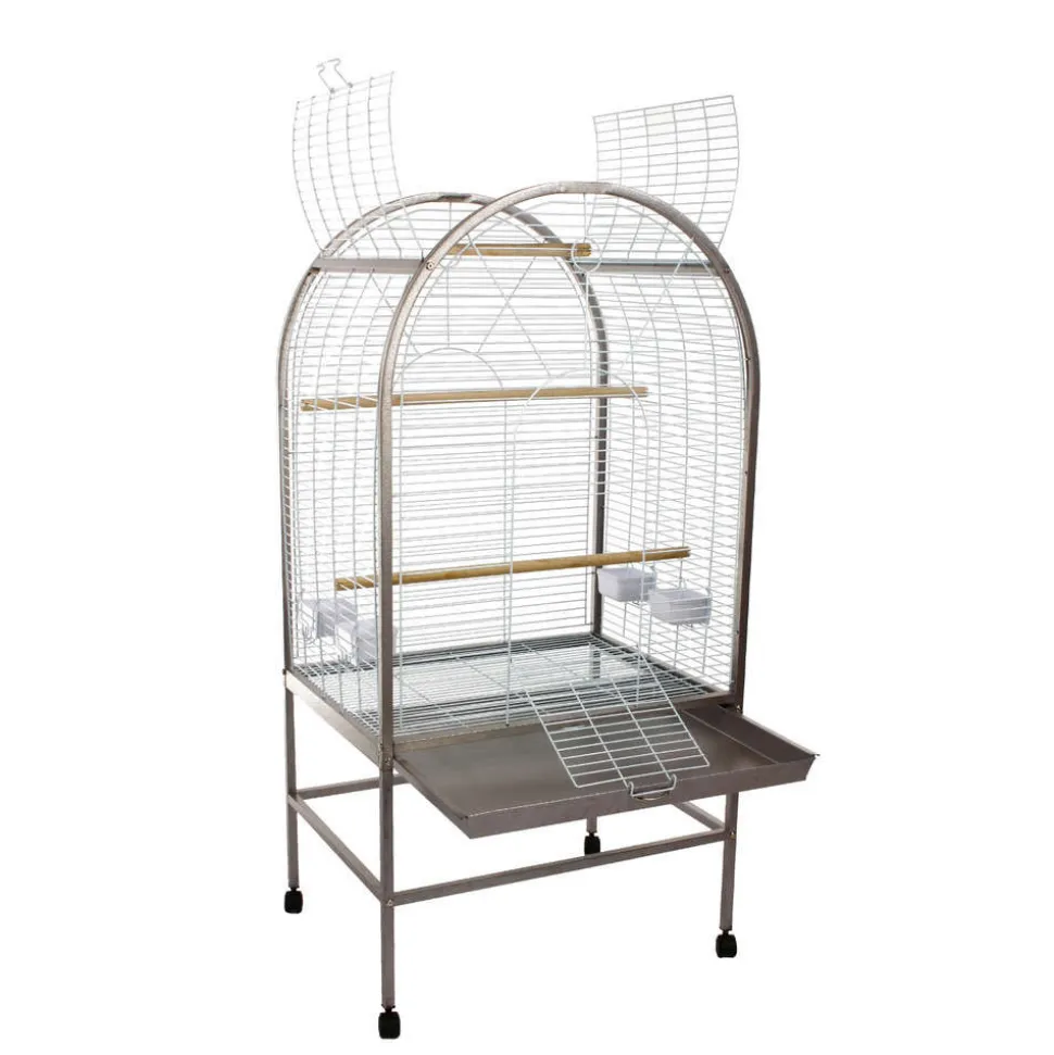 Cage 7ème ciel pour oiseaux : Chocolat L78xl60xh157 cm