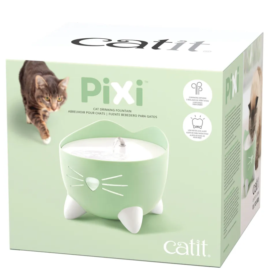 CAT IT - Abreuvoir Pixi pour chat 20x20x17cm vert