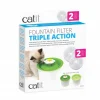 CATIT - Catit triple action pack de 12 filtres pour fontaine à fleur pour chat