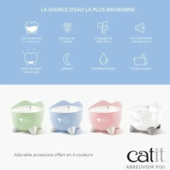 CAT IT - Fontaine a eau automatique pour chat - 2,5 l - bleu