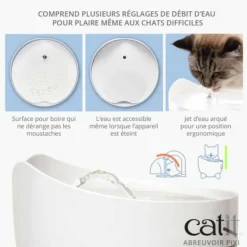 CAT IT - Fontaine a eau automatique pour chat - 2,5 l - vert