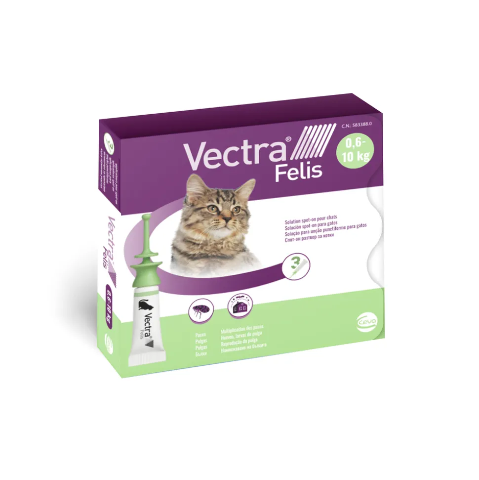CEVA - Solution Spot-on - Traitement anti-puces pour chat x3