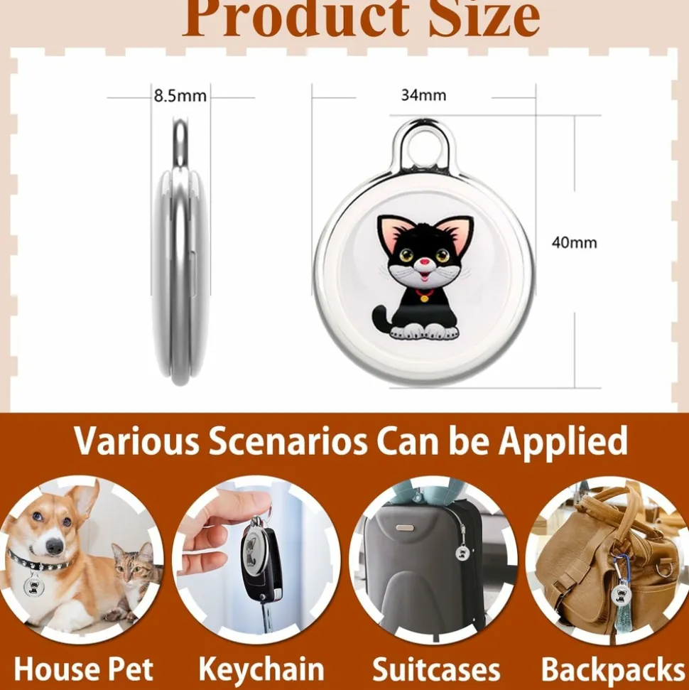 Collier gps bluetooth étanche, intelligent et anti - perte à longue distance pour chats et chiens