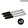 COT COT HOUSE - Stylo feutre alimentaire noir spécial œuf - lot x3