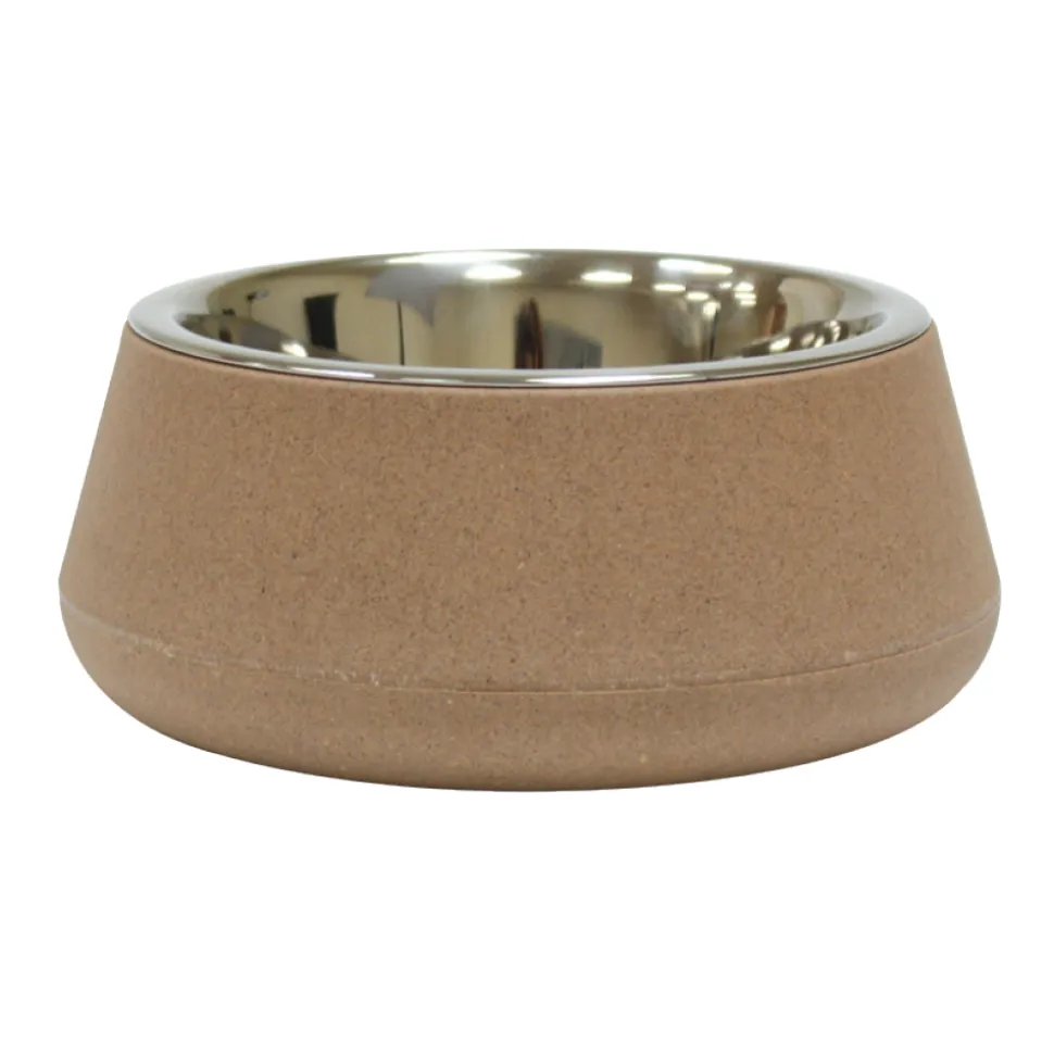 CROCI - Gamelle Tierra Bamboo beige pour chien 472ml