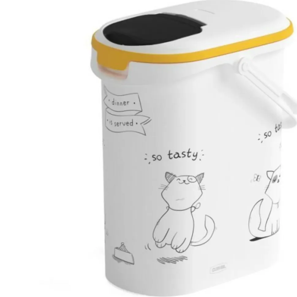 CURVER - Conteneur a croquettes pour chat 4 kg - 10l - le diner et servi