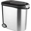 CURVER - Conteneur a croquettes pour chien 12 kg - 35l - aspect métal