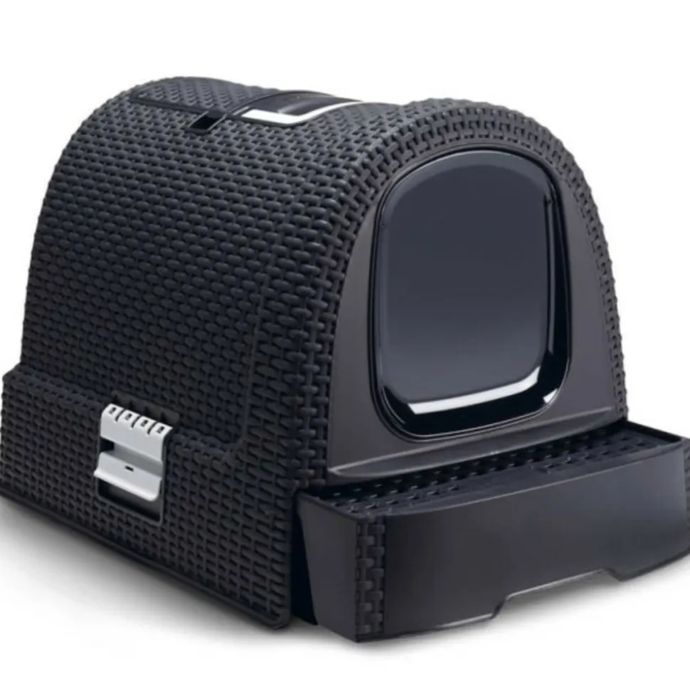 CURVER - Curver bac a litiere pour chats 51x38,5x39,5 cm anthracite