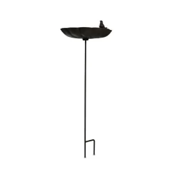 DÉCORATION D'AUTREFOIS - Abreuvoir oiseau sur pied fonte fonte marron - décoration d'autrefois