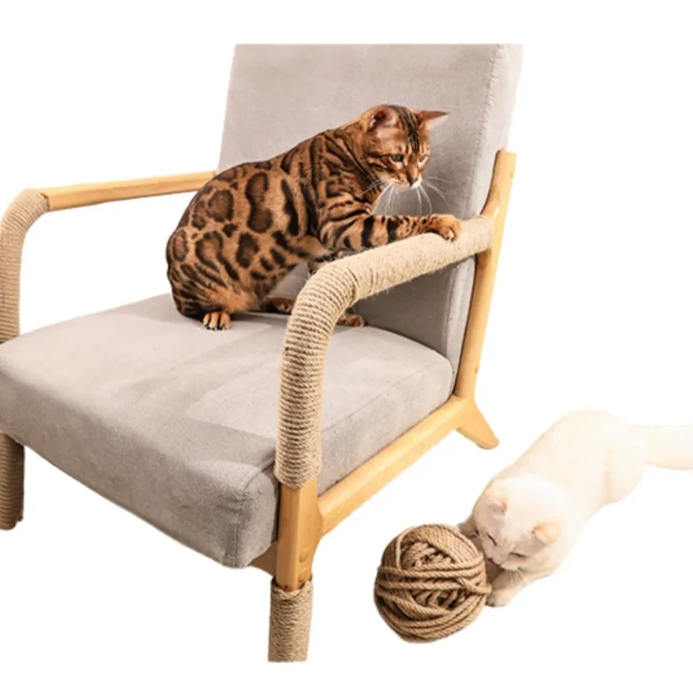 DOWNYPAWS - Arbre à chat corde en coton -corde de chanvre artisanale diy-8 mm 20 m