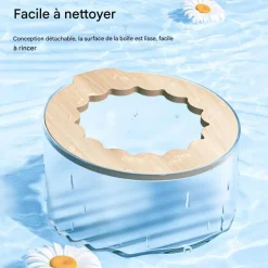 DOWNYPAWS - Bac de bain de sable - facile à nettoyer