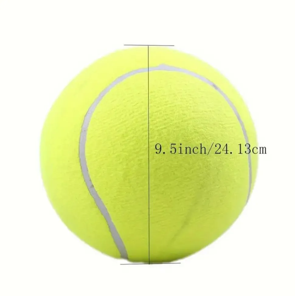 DOWNYPAWS - Balle De Tennis Géante Ultra Résistante Pour Chien - 9,45 Pouces, Caoutchouc Non Toxique