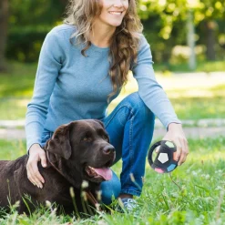DOWNYPAWS - Balle jouet pour chien football-jouets à mâcher