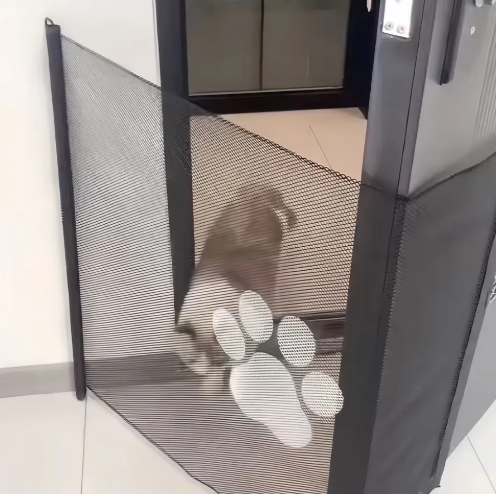 DOWNYPAWS - Barrière de protection pliable et portable: filet d'isolement sécuritaire pour chats et chiens