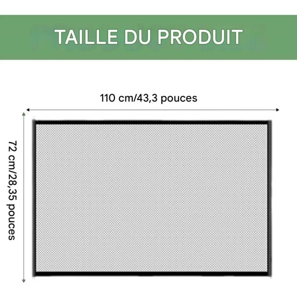 DOWNYPAWS - Barrière de sécurité pour chiens 6 crochets-clôture pour chat et chien (110*72cm)