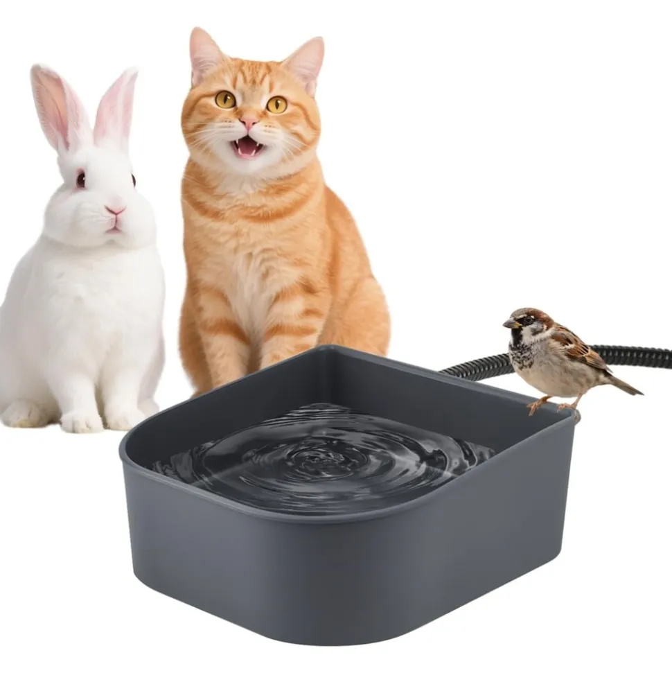 DOWNYPAWS - Bol d'eau chauffant anti-gel - 1l pour chats et petits animaux