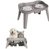 DOWNYPAWS - Bol en acier inoxydable pour chat et chien