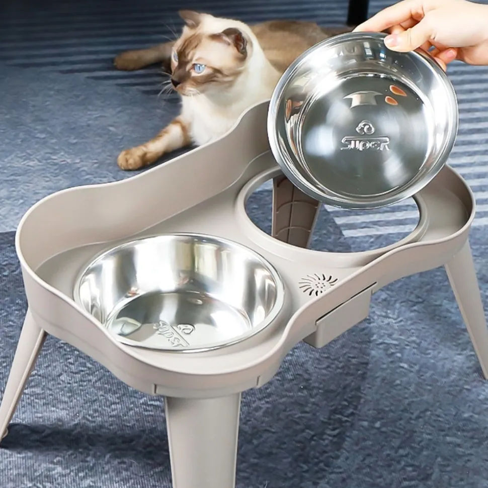 DOWNYPAWS - Bol en acier inoxydable pour chat et chien